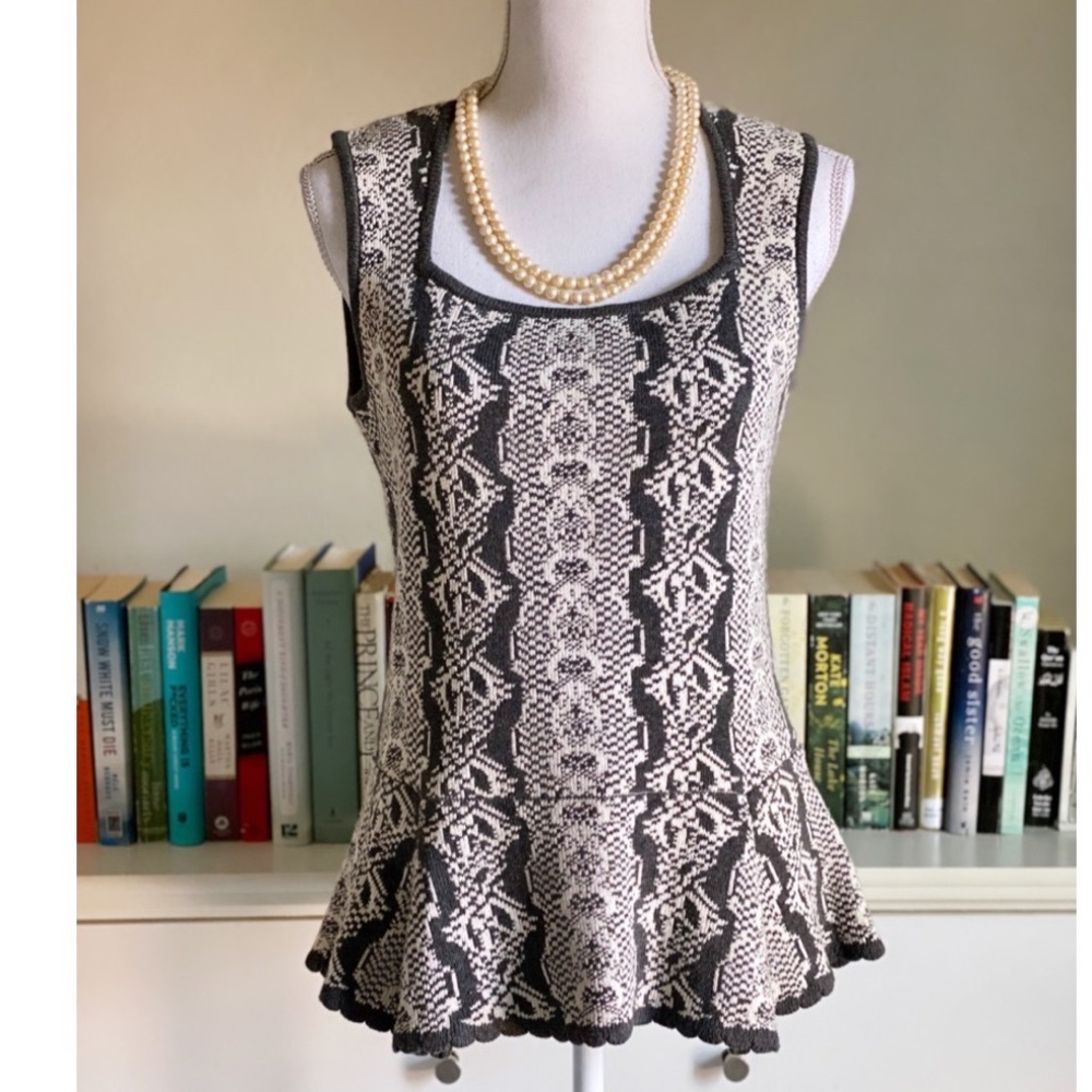 CAbi | Sleeveless Sweater with Flared Bottom